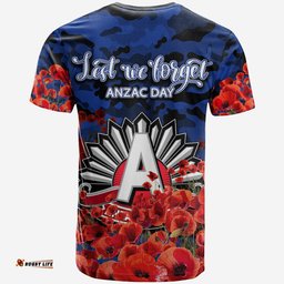anzac day north t shirt poppy flowers with army patterns