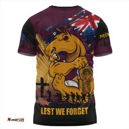 Amazing Aussie Brisbane Broncos Fearless ANZAC Defender T-shirt