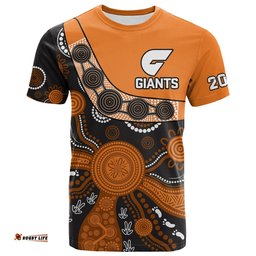 greater western sydney football t shirt giants 2012 boomerang indigenous pattern