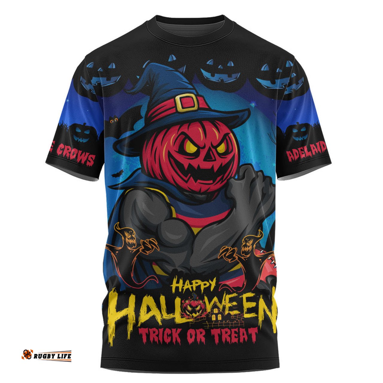 Amazing Aussie Adelaide Crows Dark Pumpkin Halloween Spirit T-shirt