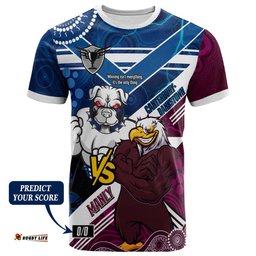 Amazing Aussie Australia Doggies VS Manly Custom Australia Big Match Proud Of Culture T-shirt