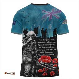 Amazing Aussie Australia Anzac Day Blue Horizon Of Sacrifice T-shirt