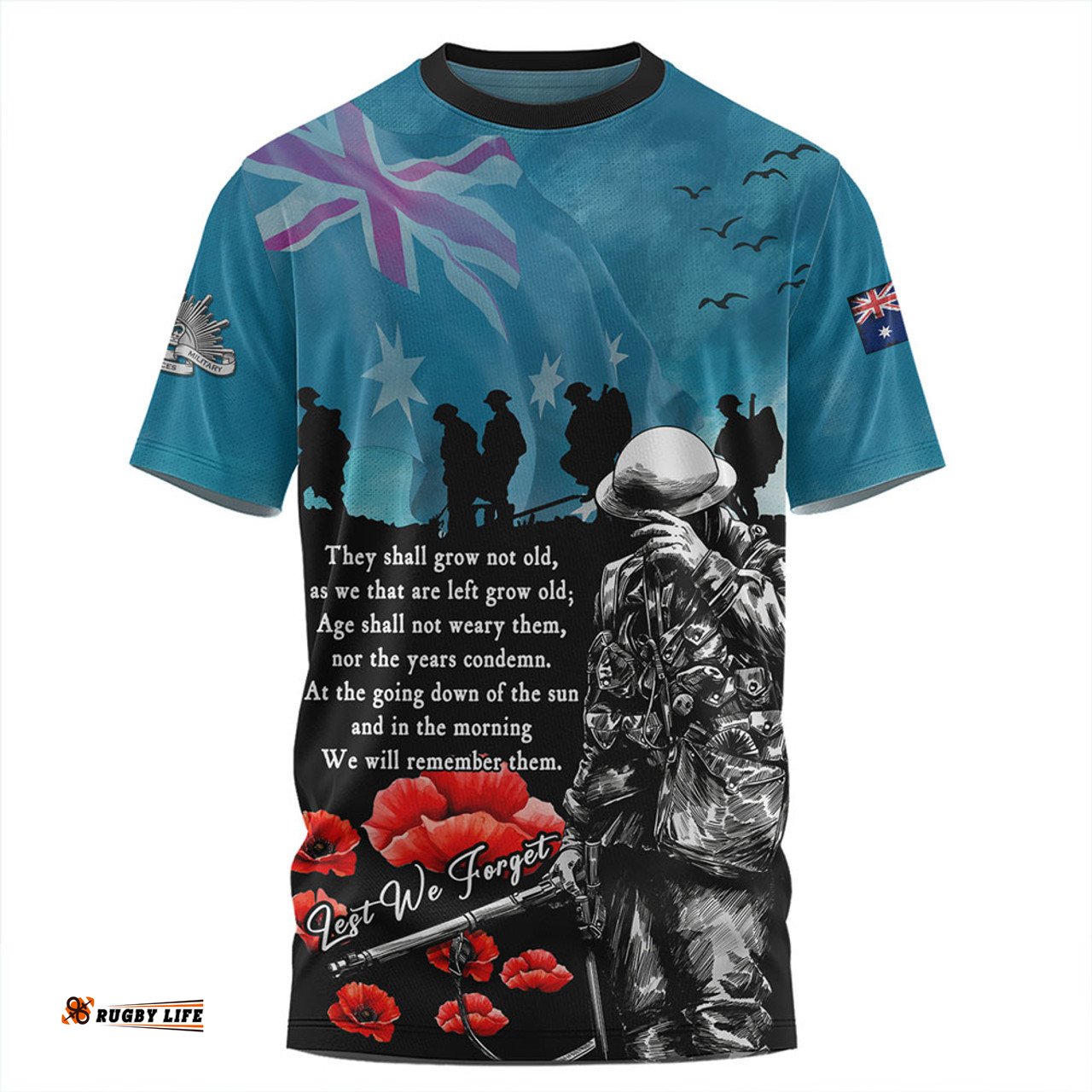 Amazing Aussie Australia Anzac Day Blue Horizon Of Sacrifice T-shirt