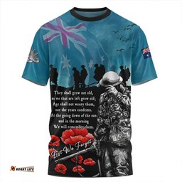Amazing Aussie Australia Anzac Day Blue Horizon Of Sacrifice T-shirt