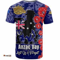Amazing Aussie Australia Anzac Custom Lest We Forget Blue Style  T-shirt