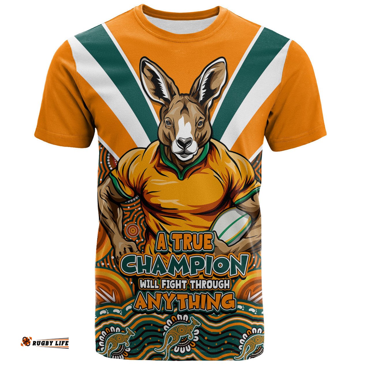 Amazing Aussie Australia Wallabies Squad A True Champion Will Fight Through Anything (Gold) T-shirt