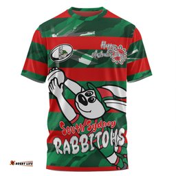 Amazing Aussie South Sydney Rabbitohs T-Shirt - Happy Australia Day We Are One And Free
