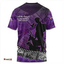 Amazing Aussie Australia Anzac Day Lest We Forget Historical Footage Of Animals T-shirt