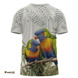 Amazing Aussie Australia Australia Rainbow Lorikeets Birds Art Inspired T-shirt