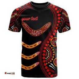 Amazing Aussie Australia Aboriginal Inspired Custom Aboriginal Inspired Boomerangs With Dot Painting Pattern T-shirt
