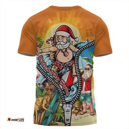 Amazing Aussie Australia Christmas Down Under Santa's Beach Escape T-shirt