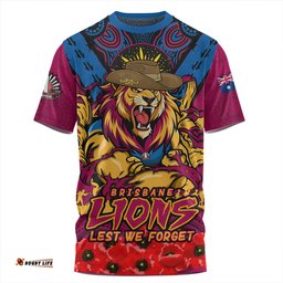 Amazing Aussie Brisbane Lions Ripped Legacy Of The Game The ANZAC Spirit Lives On T-shirt