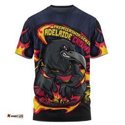 Amazing Aussie Adelaide Crows Premiership Series Flame Edition T-shirt