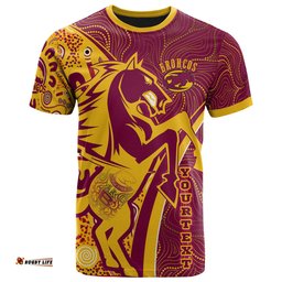 Amazing Aussie Brisbane Broncos Custom Broncos Pride With Tattoo And Art Personalised Name And Number  T-shirt