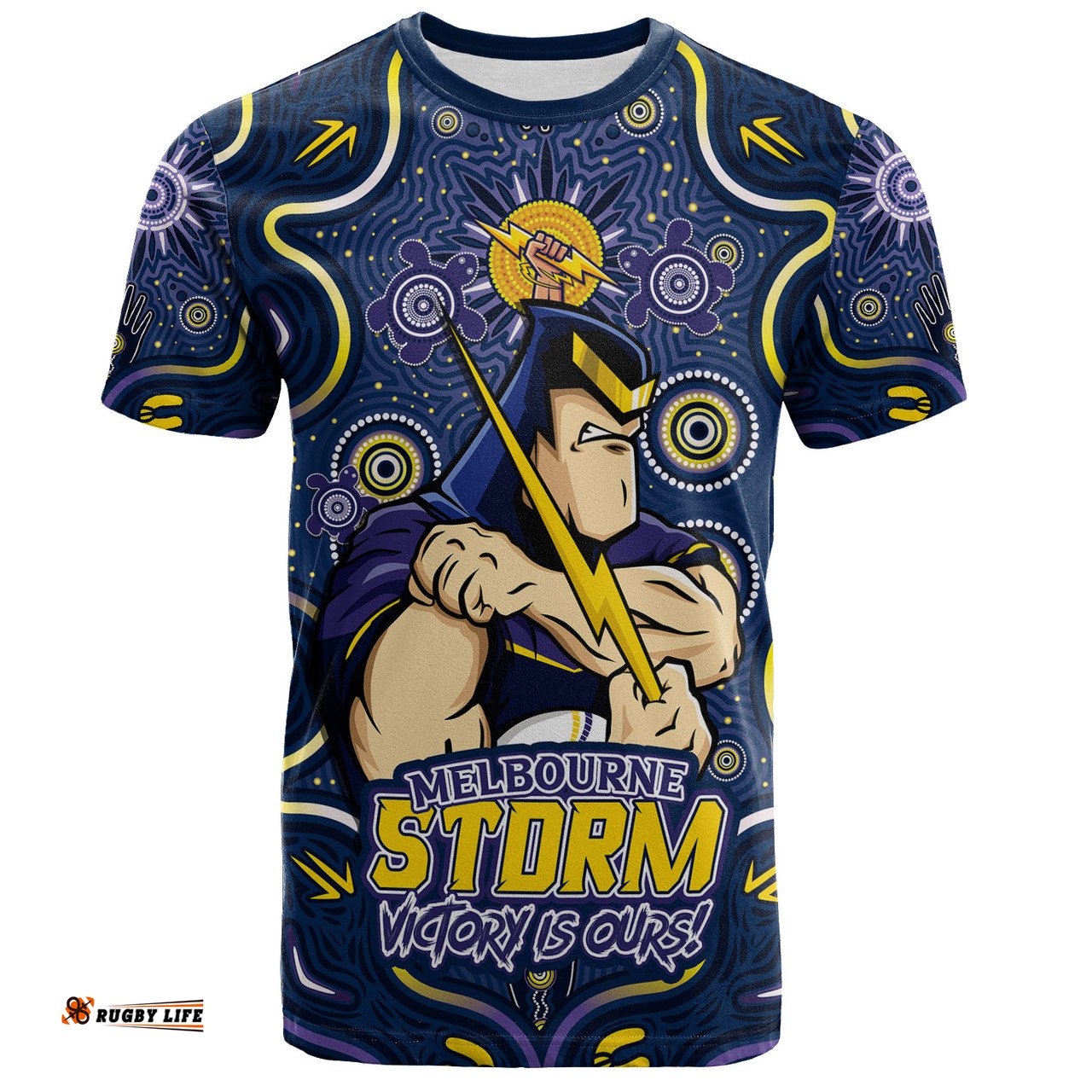 Amazing Aussie Melbourne Storm Aboriginal Pattern Inspired Victory Is Ours T-shirt