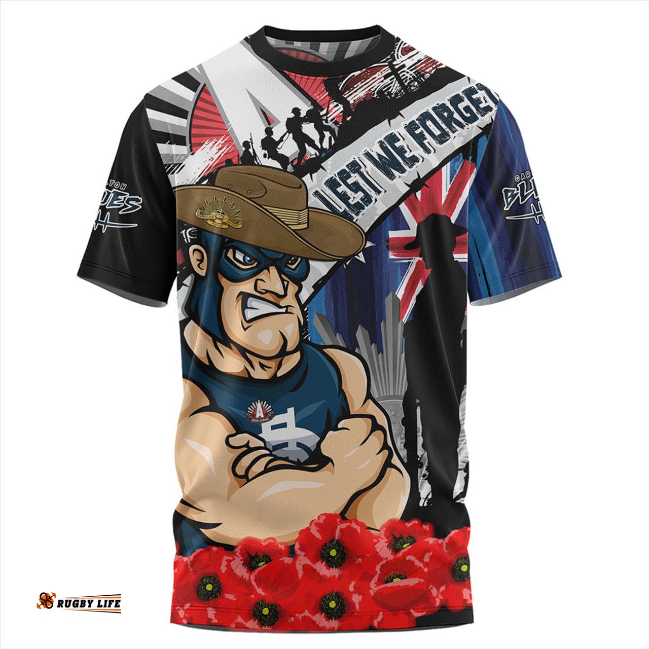 Amazing Aussie Carlton Anzac Day Honor United In Spirit T-shirt