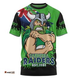Amazing Aussie Canberra Raiders Heart Of A Fighter Tough And Fearless T-shirt