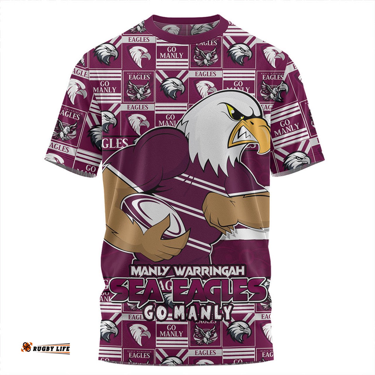Amazing Aussie Manly Warringah Sea Eagles Champion���s Pride Comic Style T-shirt