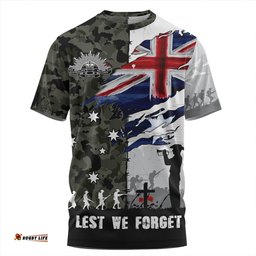 Amazing Aussie Australia Remembrance Day Lest We Forget Australian Military Tribute Green T-shirt