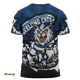 Amazing Aussie Geelong Cats Premiership Series Flame Edition T-shirt