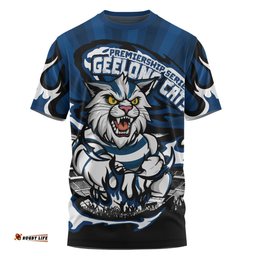Amazing Aussie Geelong Cats Premiership Series Flame Edition T-shirt