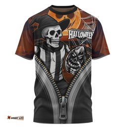Amazing Aussie Collingwood Halloween Night Reaper Zipper T-shirt