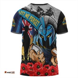 Amazing Aussie Gold Coast Titans United In Spirit Anzac Day Tribute T-shirt