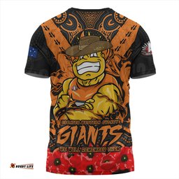 Amazing Aussie GWS GIANTS Ripped Legacy Of The Game The ANZAC Spirit Lives On T-shirt