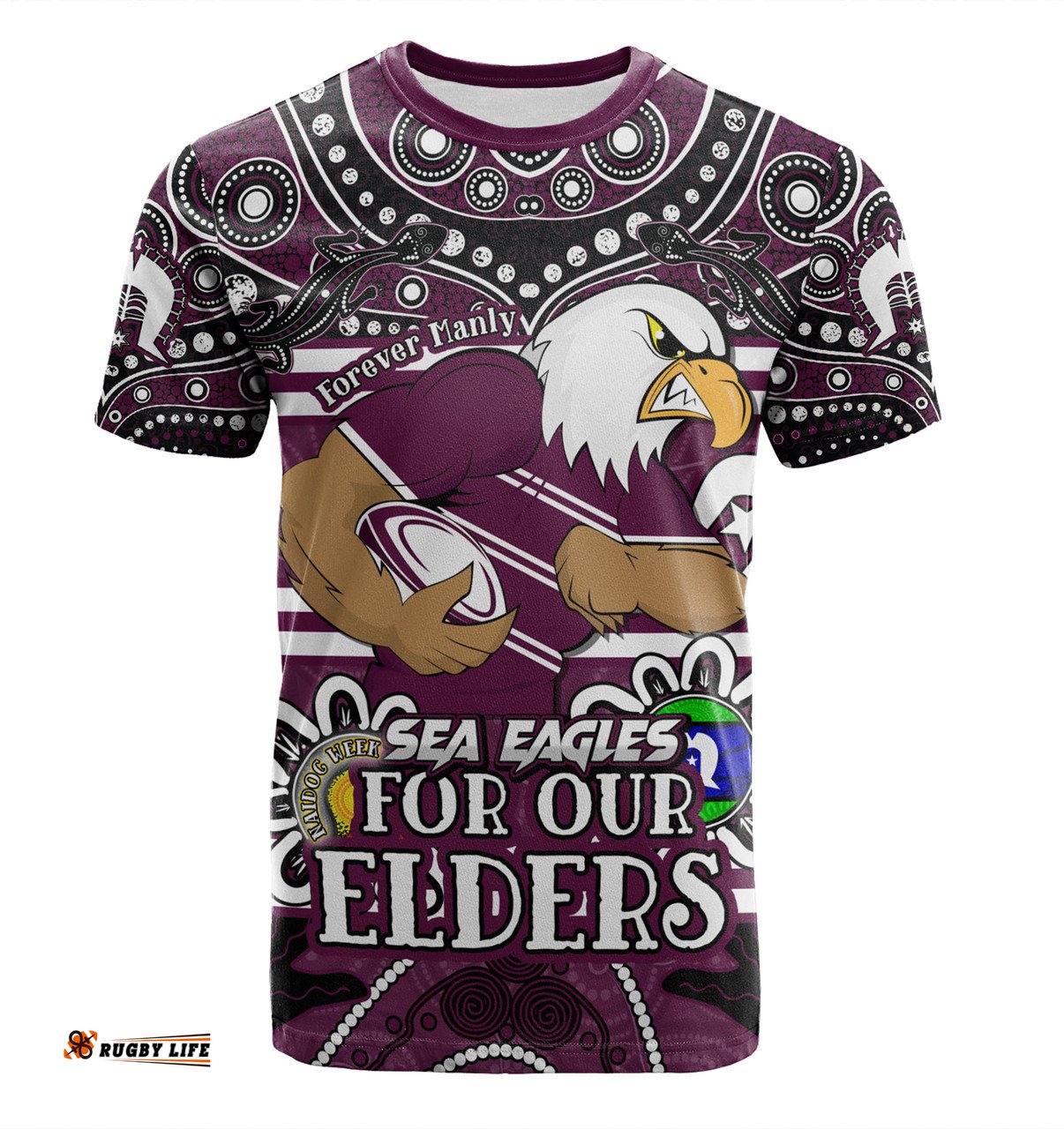 Amazing Aussie Manly Warringah Sea Eagles Custom Manly Warringah Sea Eagles For Our Elders  T-shirt
