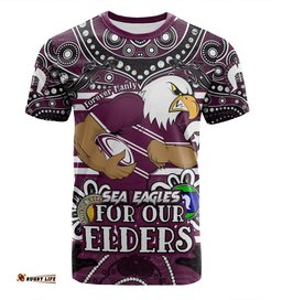 Amazing Aussie Manly Warringah Sea Eagles Custom Manly Warringah Sea Eagles For Our Elders  T-shirt