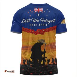 Amazing Aussie Australia Anzac Day Lest We Forget Honoring The Anzac Spirit T-shirt