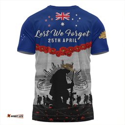 Amazing Aussie Australia Anzac Day Lest We Forget Honoring The Anzac Spirit T-shirt