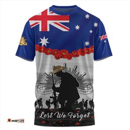Amazing Aussie Australia Anzac Day Lest We Forget Honoring The Anzac Spirit T-shirt