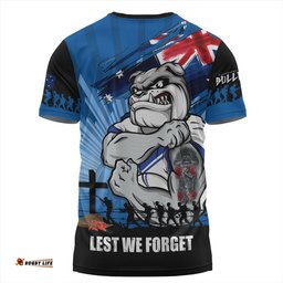 Amazing Aussie Canterbury Bankstown Bulldogs Fearless ANZAC Defender T-shirt