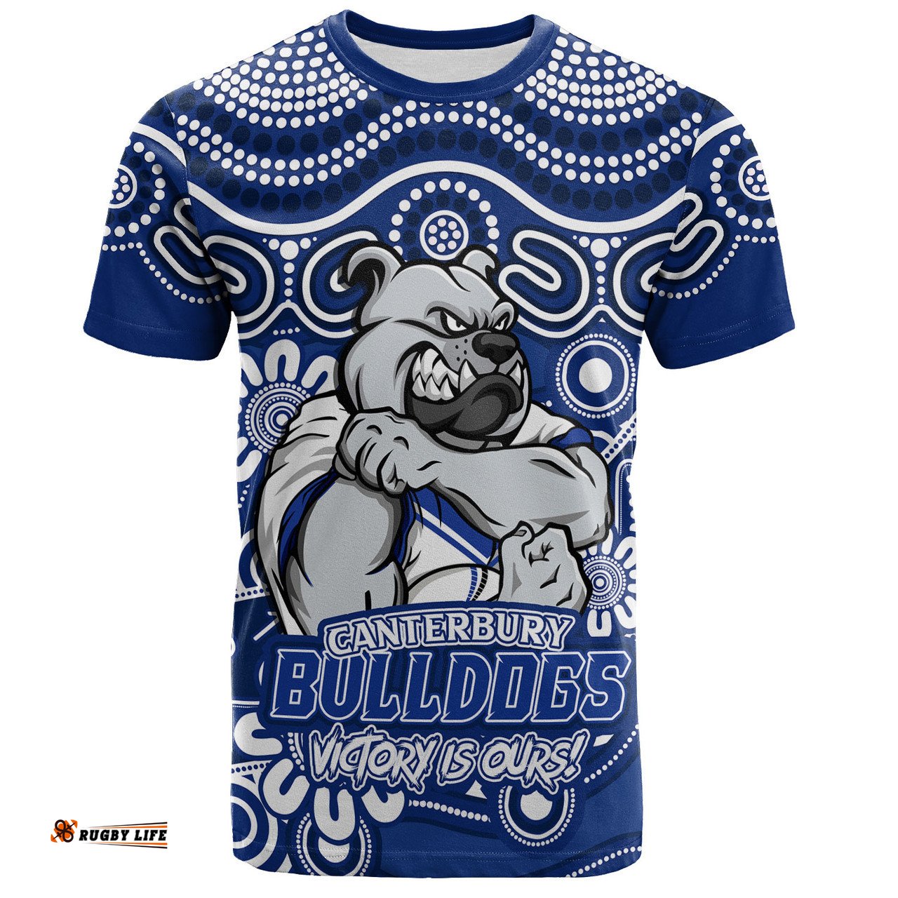 Amazing Aussie Canterbury Bankstown Bulldogs Aboriginal Inspired Tough Fan Rugby For Life Ver 2.0 T-shirt