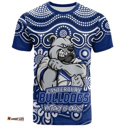 Amazing Aussie Canterbury Bankstown Bulldogs Aboriginal Inspired Tough Fan Rugby For Life Ver 2.0 T-shirt