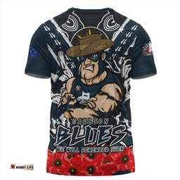 Amazing Aussie Carlton Ripped Legacy Of The Game The ANZAC Spirit Lives On T-shirt