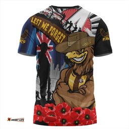 Amazing Aussie Hawthorn Anzac Day Honor United In Spirit T-shirt