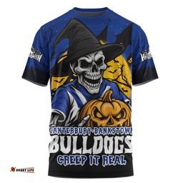 Amazing Aussie Canterbury Bankstown Bulldogs Dark Moon Rugby Halloween Battle Edition T-shirt