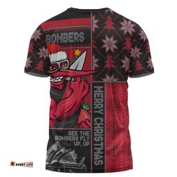 Amazing Aussie Essendon Merry Christmas Knit Style Festive Spirit T-shirt