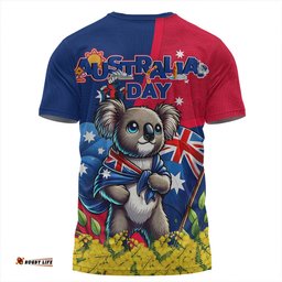 Amazing Aussie Australia Golden Wattle And Koala Australia Day Celebration T-shirt