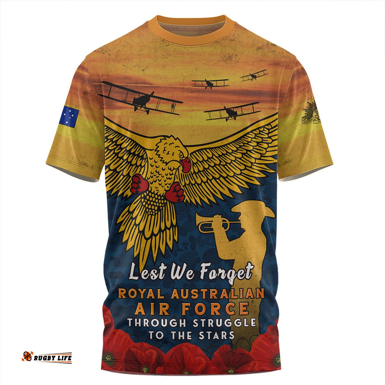 Amazing Aussie Australia Anzac Day Lest We Forget Royal Australian Air Force T-shirt
