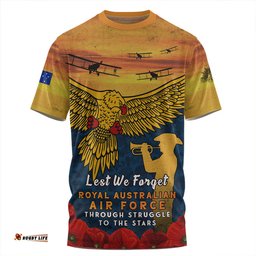 Amazing Aussie Australia Anzac Day Lest We Forget Royal Australian Air Force T-shirt