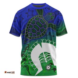 Amazing Aussie Indigenous Australian Aboriginal Island Heart Turtle Path T-shirt