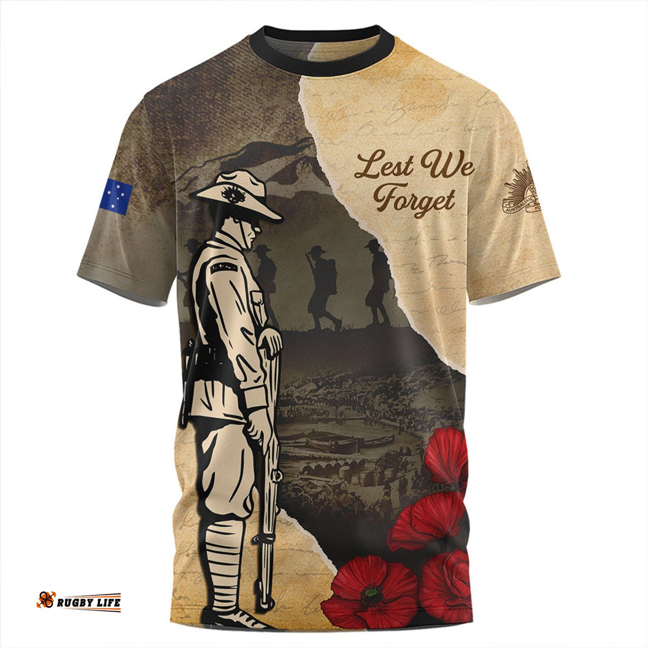 Amazing Aussie Australia Anzac Day Lest We Forget Letters From The Battlefield T-shirt