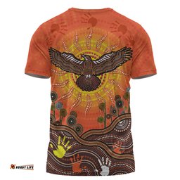 Amazing Aussie Australia Indigenous Flying Eagle With Aboriginal Dot Art T-shirt