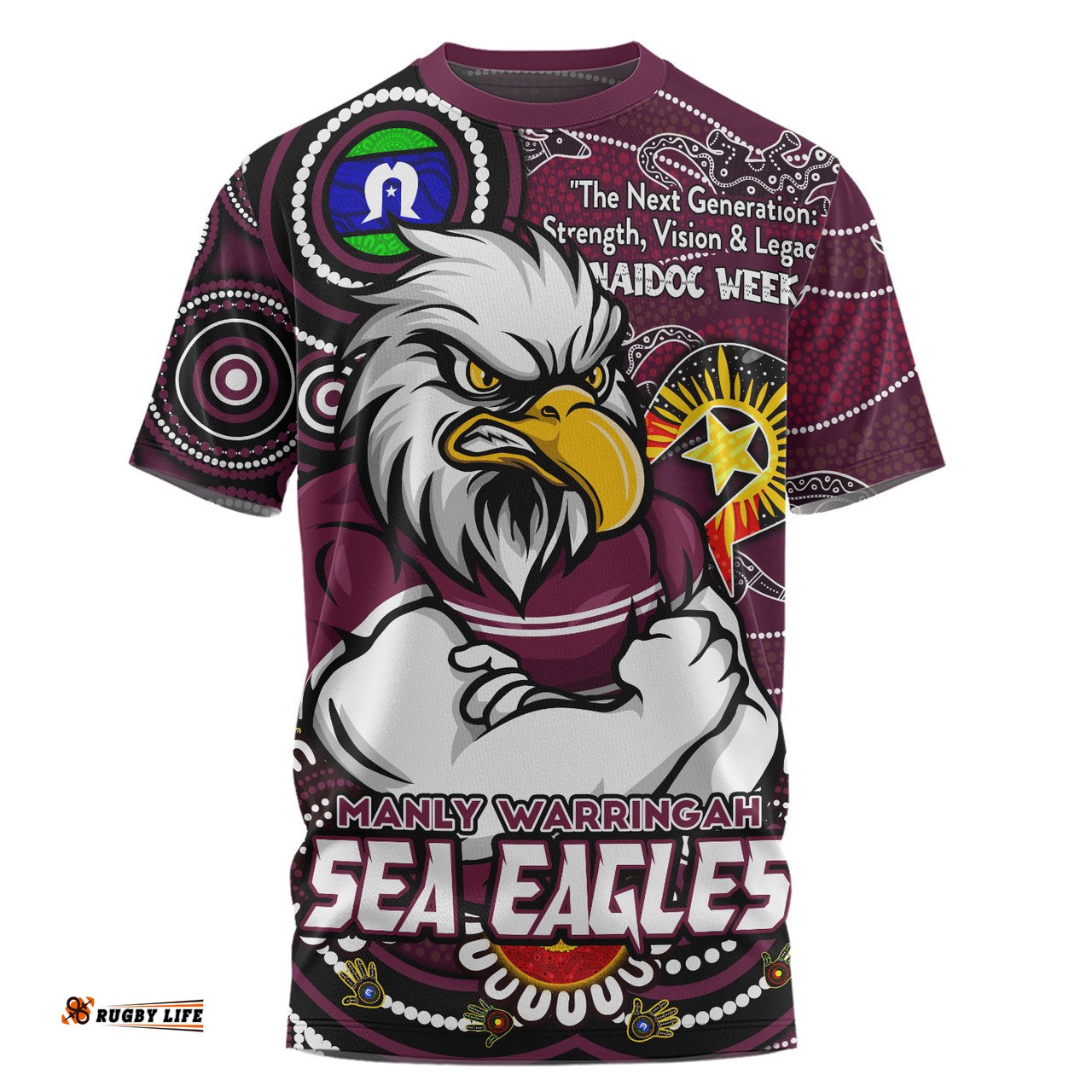 Amazing Aussie Manly Warringah Sea Eagles Spirit Of NAIDOC Series T-shirt
