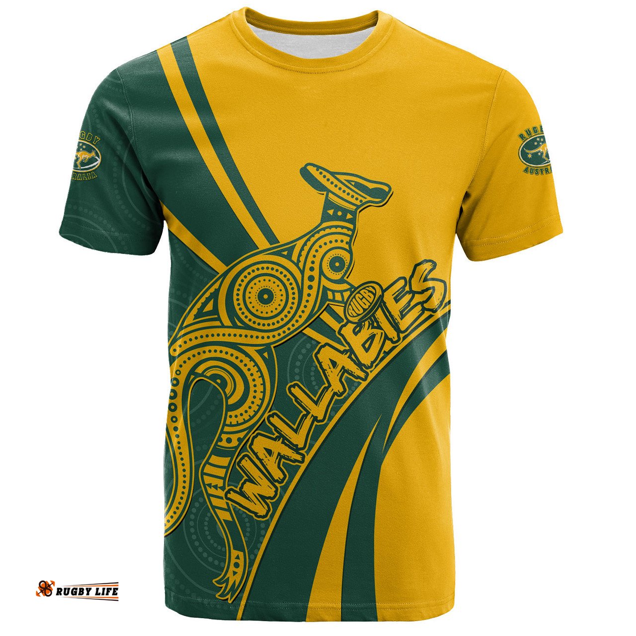 Amazing Aussie Australia Wallabies Squad Aboriginal Pattern Inspired T-shirt
