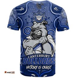 Amazing Aussie Canterbury Bankstown Bulldogs Aboriginal Pattern Inspired Victory Is Ours T-shirt