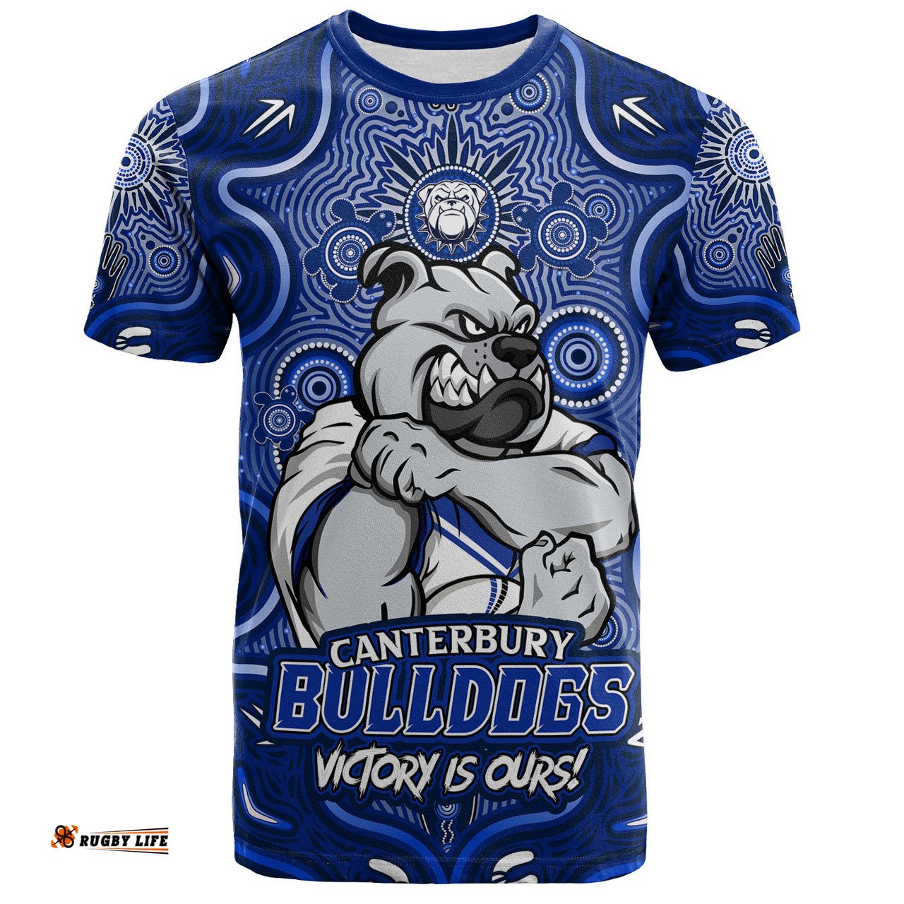 Amazing Aussie Canterbury Bankstown Bulldogs Aboriginal Pattern Inspired Victory Is Ours T-shirt